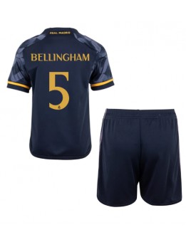 Real Madrid Jude Bellingham #5 Auswärts Trikotsatz für Kinder 2023-24 Kurzarm (+ Kurze Hosen)